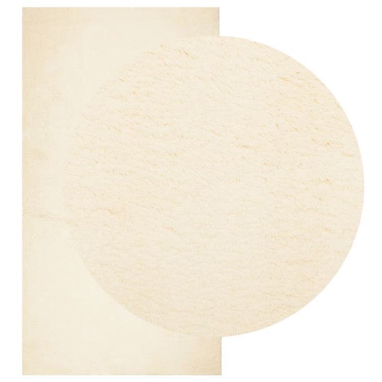 Vidaxl Teppich Huarte niedrig -pile weichwaschbare 60x110 cm Creme
