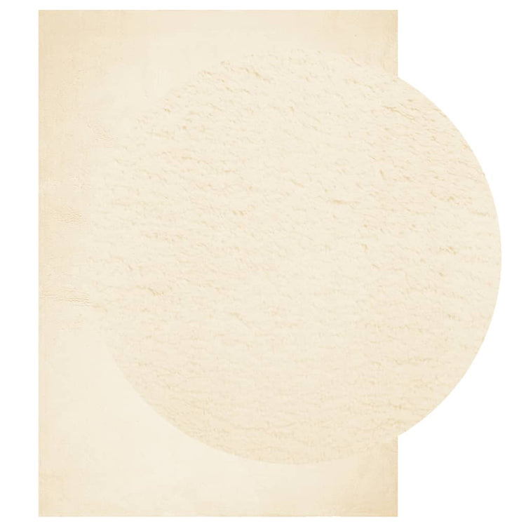 Vidaxl Teppich Huarte Low -Schleife Weichwaschbar 140x200 cm Creme
