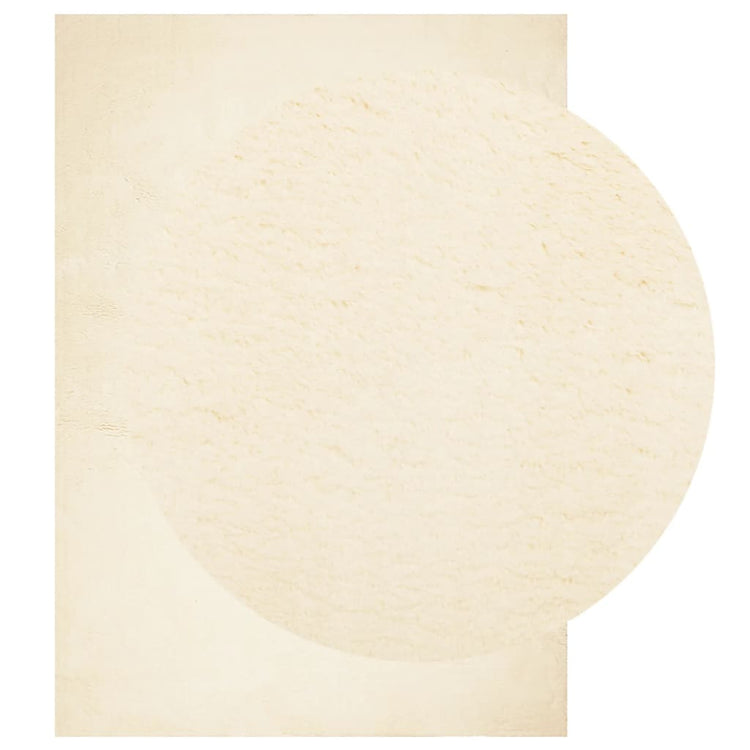Vidaxl Teppich Huarte Low -Schleife Weichwaschbar 160x230 cm Creme