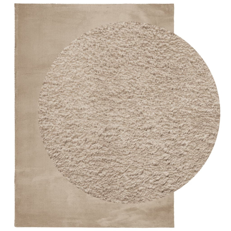 Vidaxl Teppich Huarte Low -Molzen weichwaschbar 240x340 cm Sand -Colored