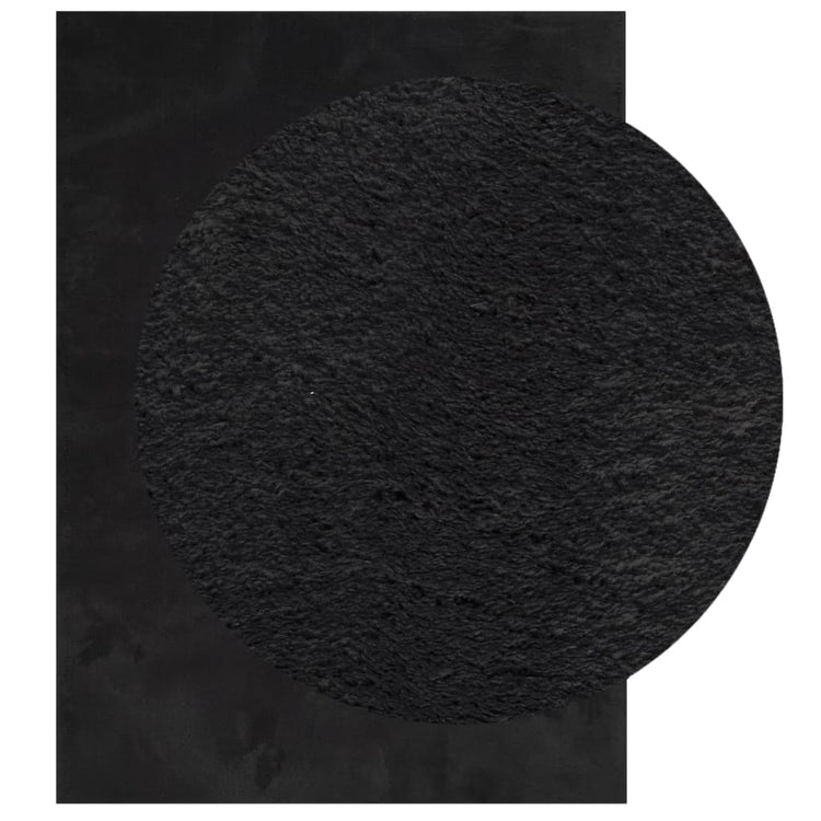 Vidaxl Teppich Huarte niedrig -pile weichwaschbar 120x170 cm schwarz