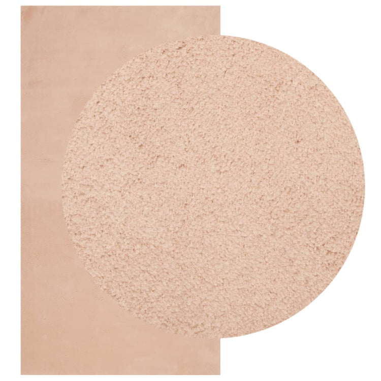 Vidaxl Teppich Huarte niedrig -pile weichwaschbar 60x110 cm rosa