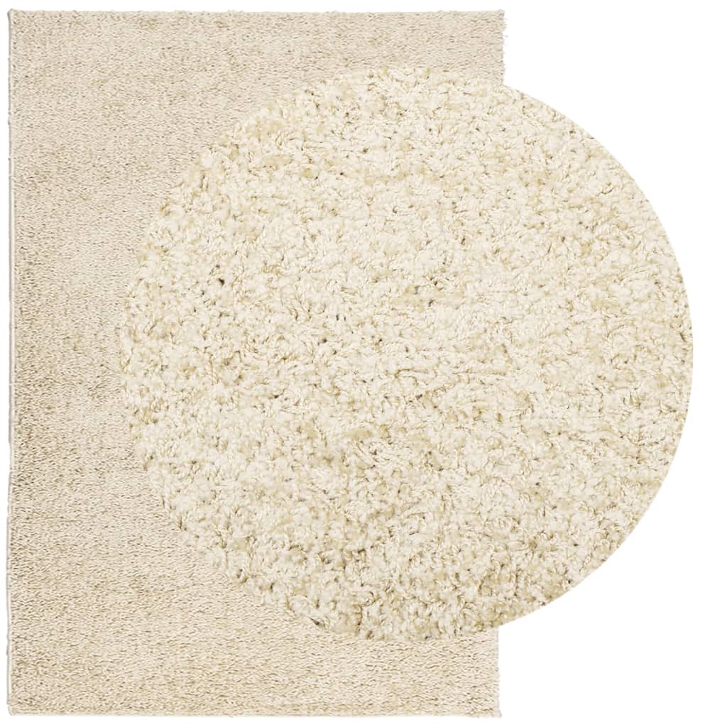 Vidaxl Teppich Shaggy High Stapel moderner 140x200 cm goldfarben