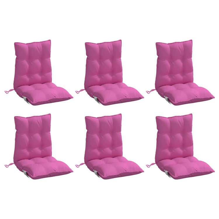 Vidaxl Stuhlkissen 6 Stcs Low Back Oxford Fabric Pink Pink