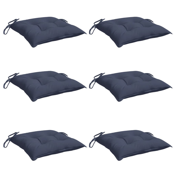 VIDAXL STUHR Kissen 6 PCs 40x40x7 cm Oxford Stoff Marine Blau