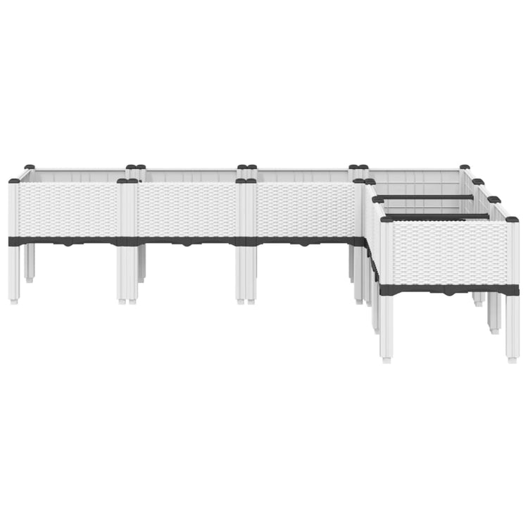 Vidaxl Plannet mit Beinen 160x120x42 cm Polypropen weiß