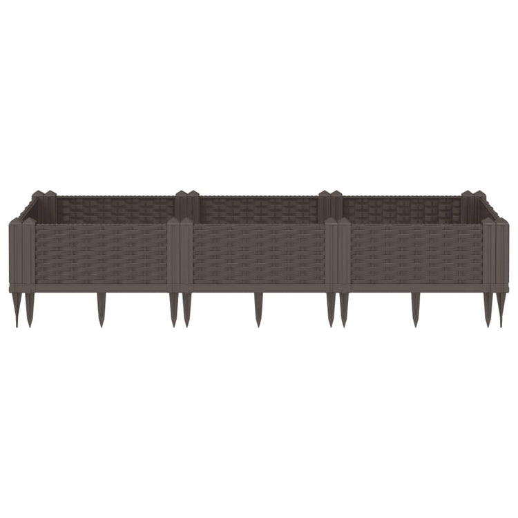 VIDAXL -Planungsbox mit Pins 125x40x28,5 cm Polypropenbraun