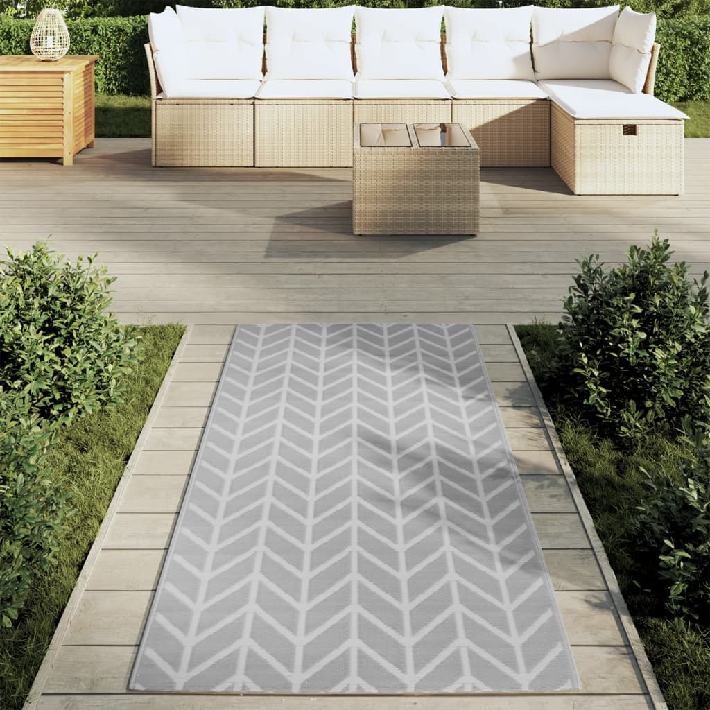 VIDAXL Outside Rug 80x150 cm pp grau