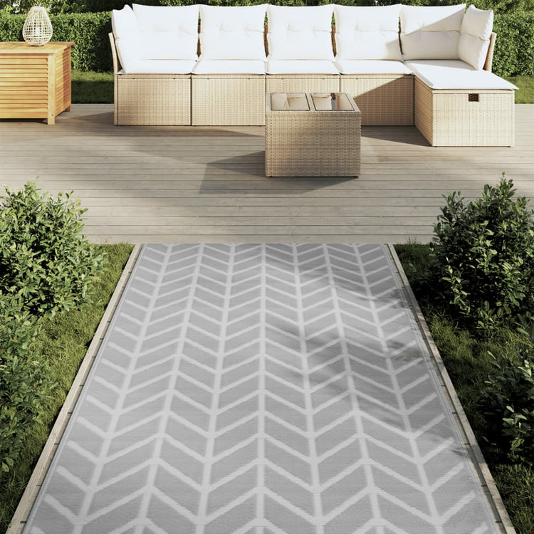 Vidaxl außerhalb Teppich 120x180 cm pp grau