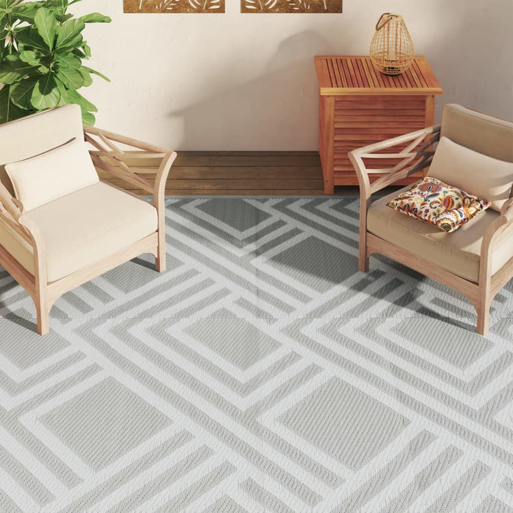Vidaxl Outdoor Teppich 190x290 cm pp grau
