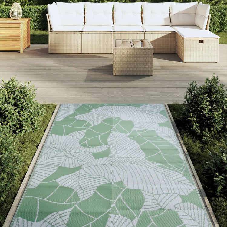 Vidaxl außerhalb Teppich 120x180 cm Polypropengrün