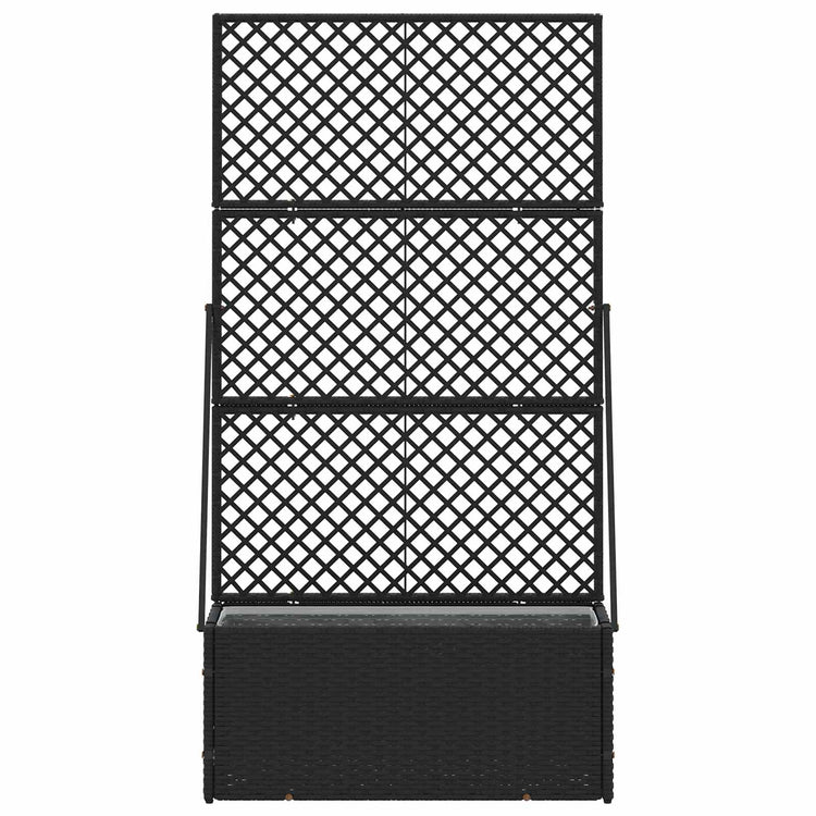 VidaXL Gartenblumentopf Schwarz 70 x 30 x 135 cm Metall
