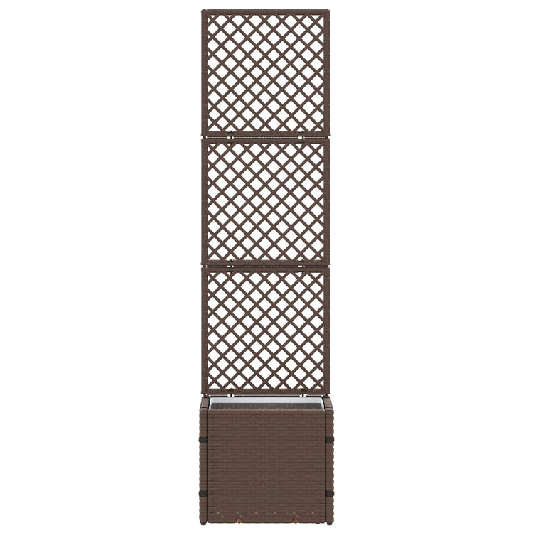 VidaXL Gartenblumentopf Braun 35 x 30 x 135 cm Metall