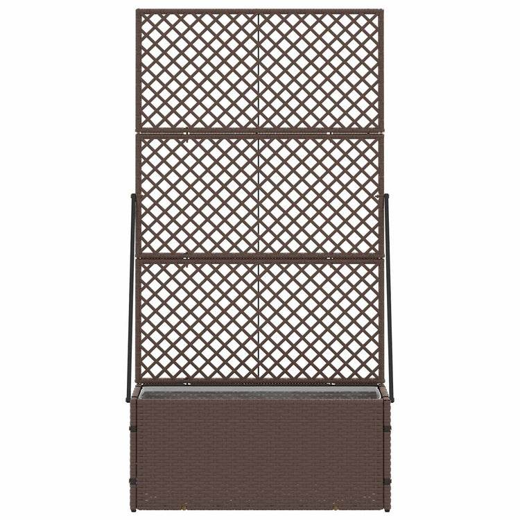 VidaXL Gartenblumentopf Braun 70 x 30 x 135 cm Metall