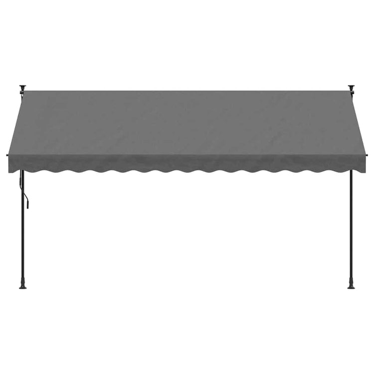 Vidaxx ausziehbare Markise 350x150 cm Stoff und Stahl Anthrazit