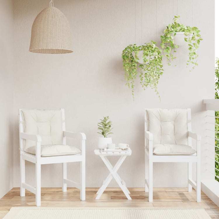 Vidaxl -Stuhlkissen 4 Stcs Low Rücken 100x50x7 cm Mischcreme Mischcreme