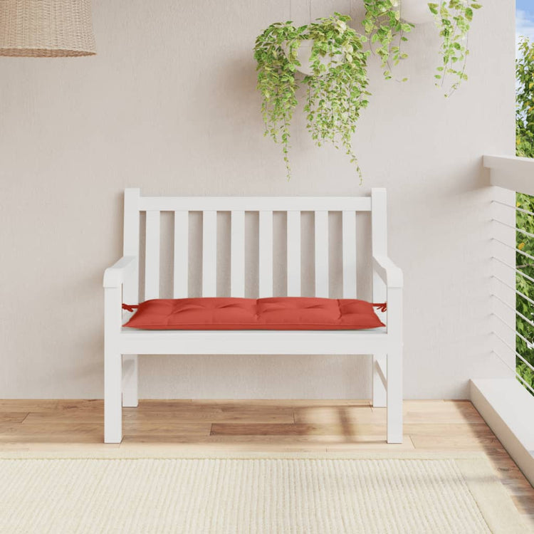 Vidaxl Gartenbank Kissen 100x50x7 cm Stoff gemischt rot