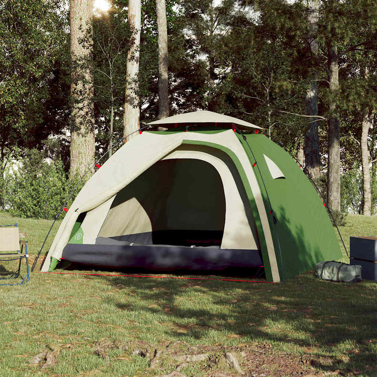 Vidaxl Dome Tent 4-Person Fast Release Green