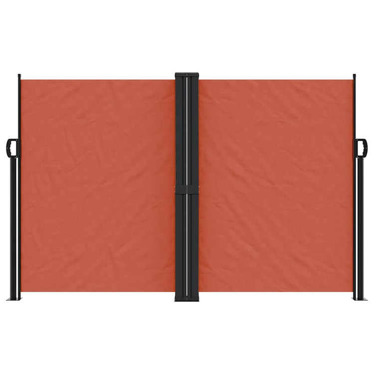 VIDAXL -Windschutzscheibe extentierbar 160 x 1200 cm Terrakotta -ausgelöst