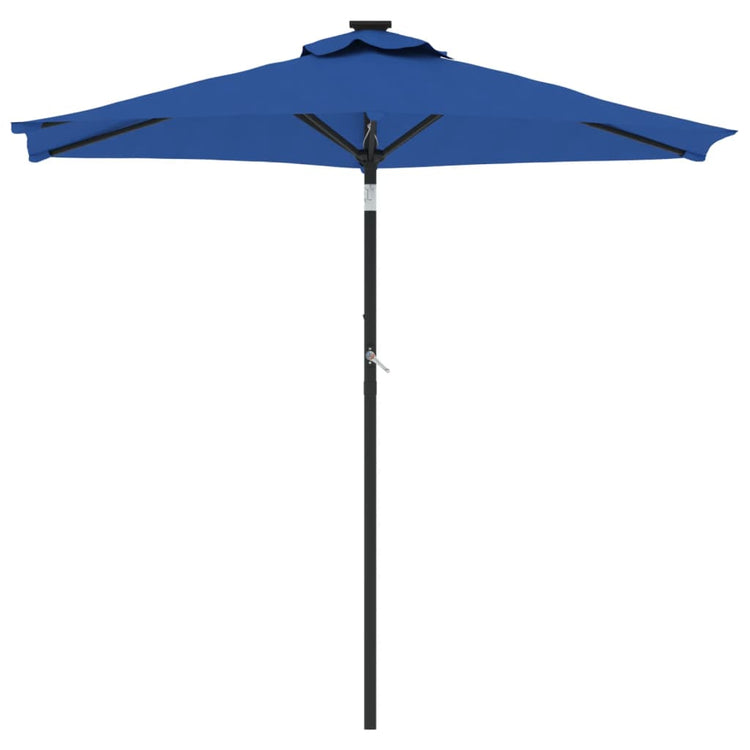 Vidaxl -Parasol mit Stahlpol 225x225x212 cm Azurblau