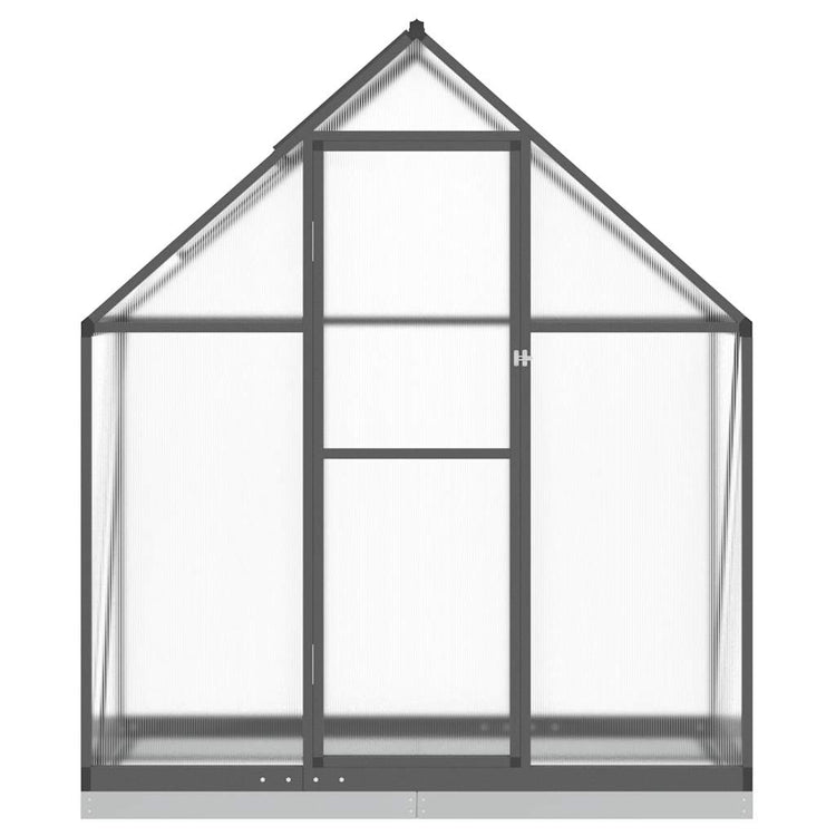 Vidaxl Tuinkas mit Basisrahmen 169x58x202 cm Aluminium -Anthrazit -Colored