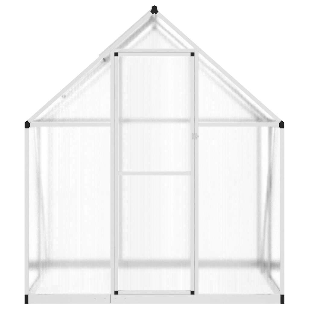 Vidaxl Tuinkas mit Basisrahmen 169x114x195 cm Aluminium Silberfarbe