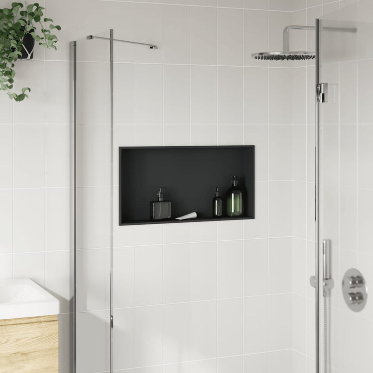 Vidaxx Duschnische 62x32x9 cm Edelstahl mattschwarz
