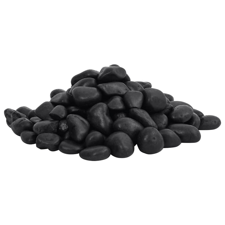 Vidaxl Kieselsteine poliert 2-5 cm 25 kg schwarz