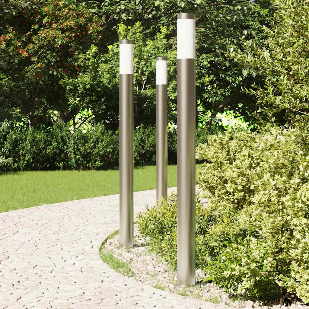 Vidaxx Pollerbeleuchtung 3 Stück 110 cm Edelstahl IP44