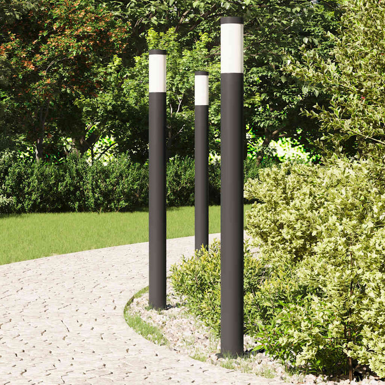 Vidaxx Pollerbeleuchtung 3 Stück 110 cm Edelstahl IP44