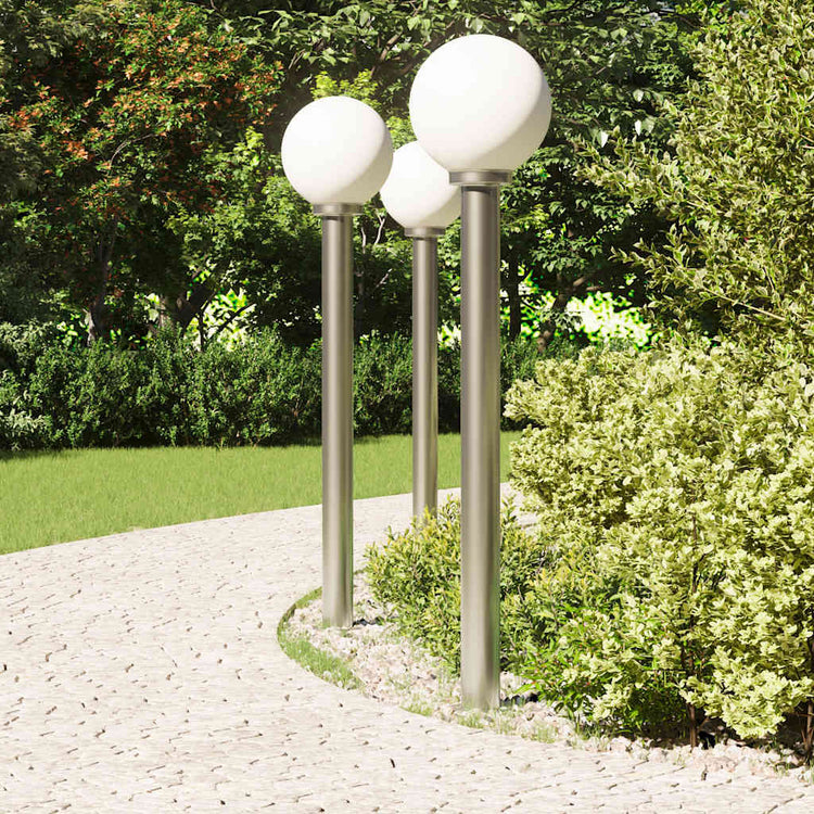 Vidaxx Pollerbeleuchtung 3 Stück 120 cm Edelstahl IP44