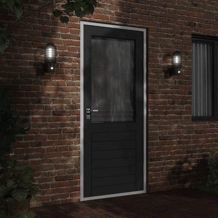 Vidaxl Außenwandlampe mit Sensor Edelstahl schwarz