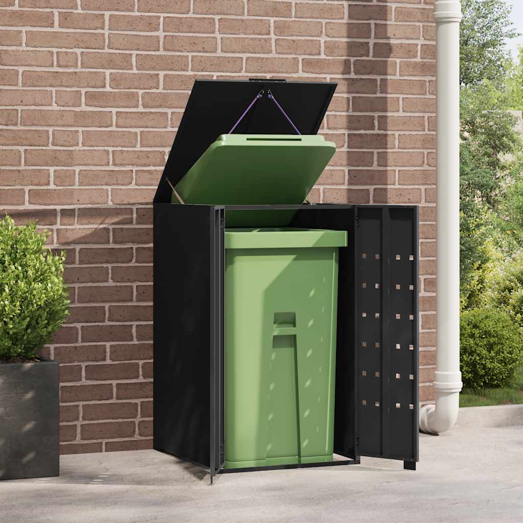 VIDAXL -Behälterspeicher für 1 Behälter 69x79x117 cm Stahl schwarz
