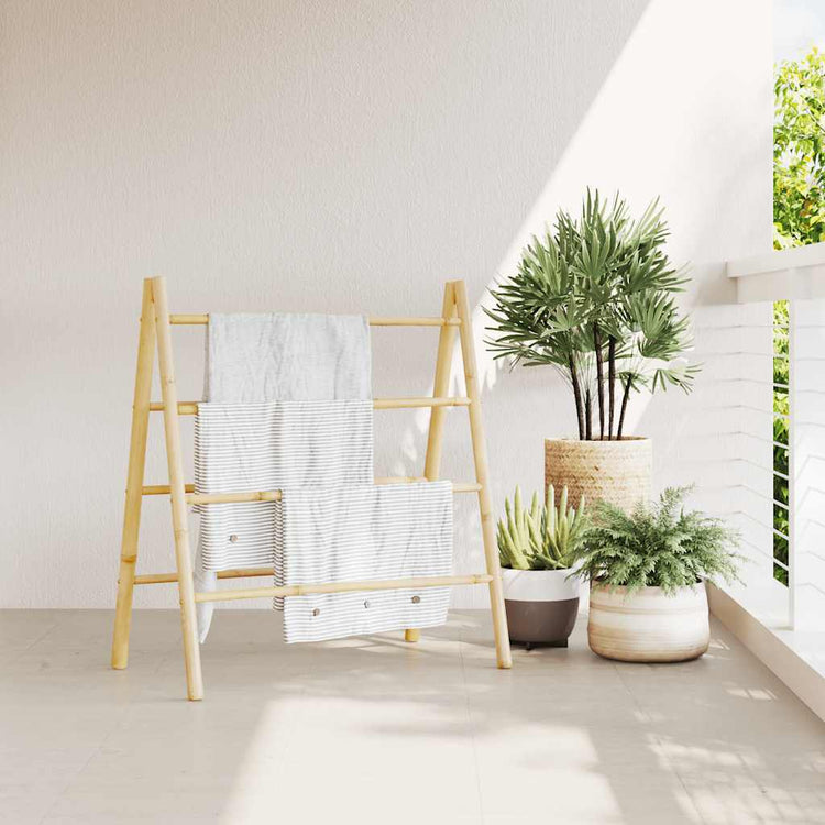 Vidaxl -Handtuchleiter mit 4 Sportarten 90x50x100 cm Bambus