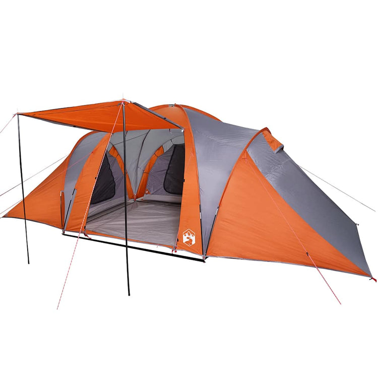 Vidaxl Dome Zelt 6-Personen wasserdichtes Grau und Orange