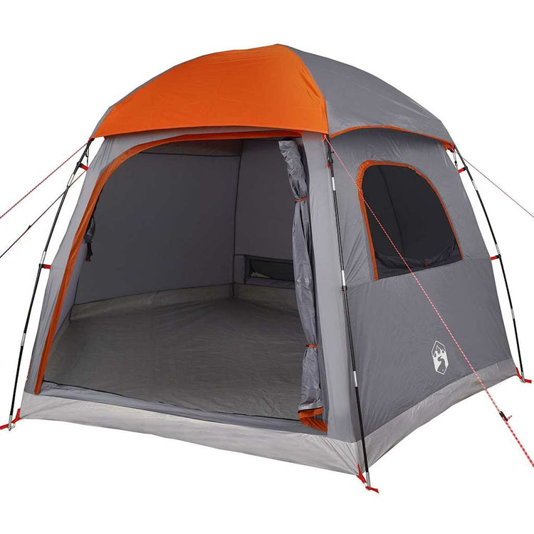 Vidaxx Familienzelt Iglu 6-Personen wasserdicht grau und orange