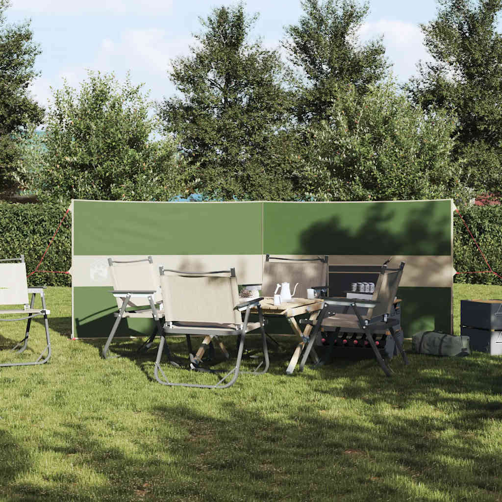 VidaXL Windschutzscheibe Camping wasserdicht 344x120 cm grün