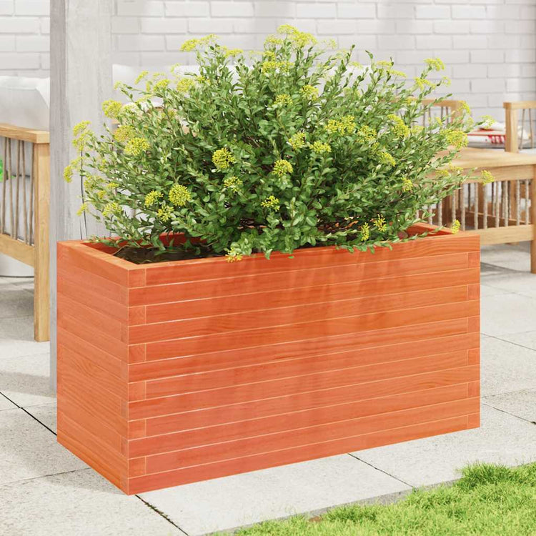Vidaxl Plannbak 90x40x45,5 cm Festkiefer Wäschebraun