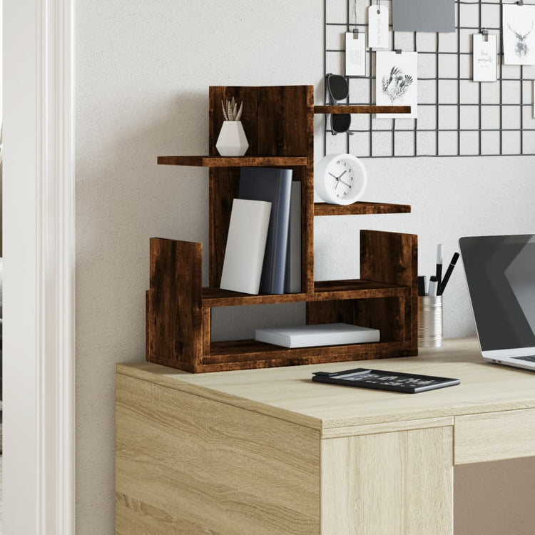 Vidaxl Bureau Organizer 49x20x52.5 cm verarbeitete Holzgeräuchchen -Eichenfarbe