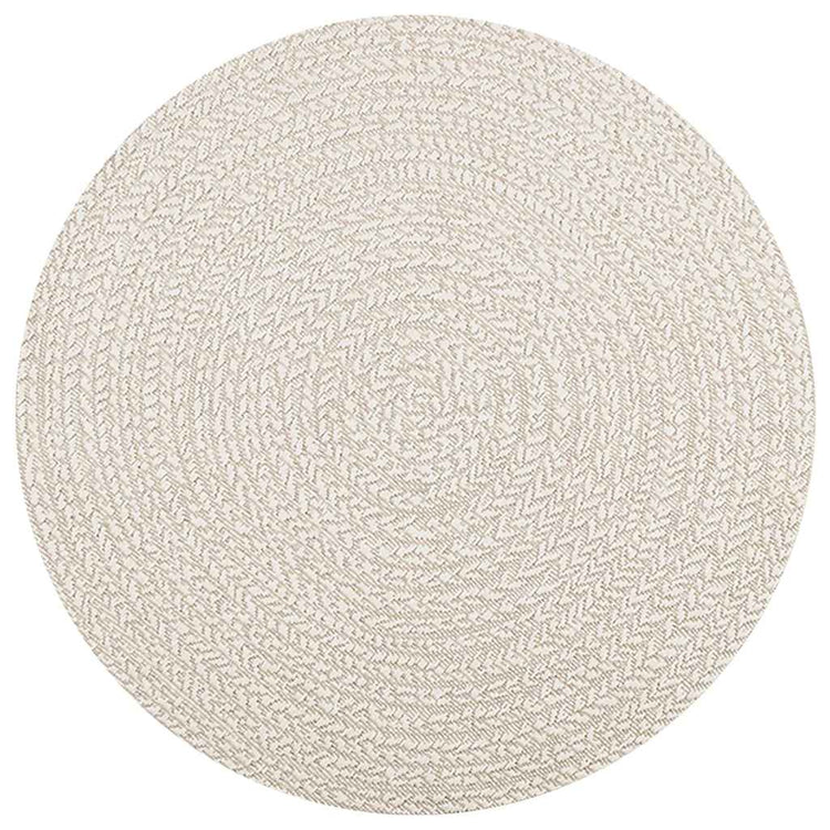 Vidaxl Teppich Zizur Creme in und außerhalb von Ø 120 cm Jute Look