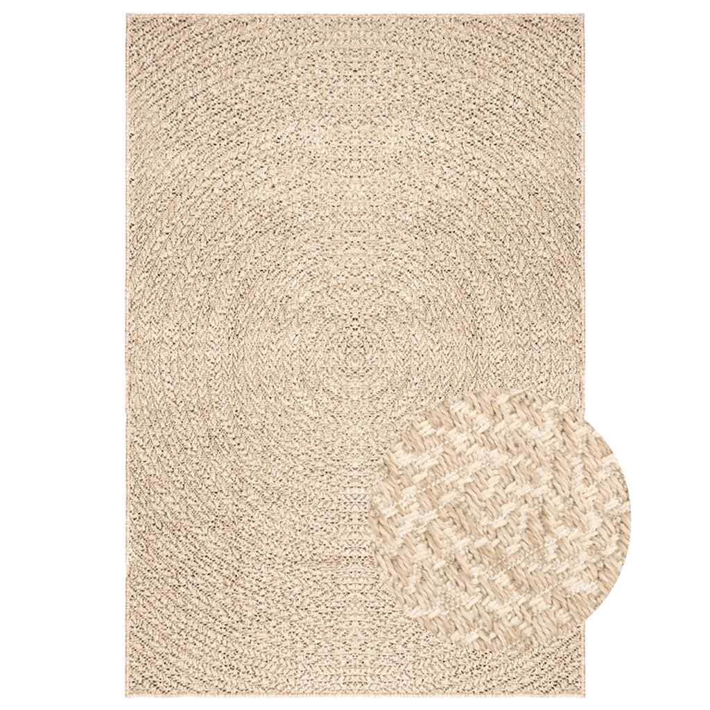 Vidaxl Teppich Zizur Beige Innere und außerhalb von 140x200 cm Jute Look