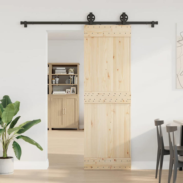 Vidaxl -Box mit Teilen für Schiebetür 200 cm Stahl schwarz