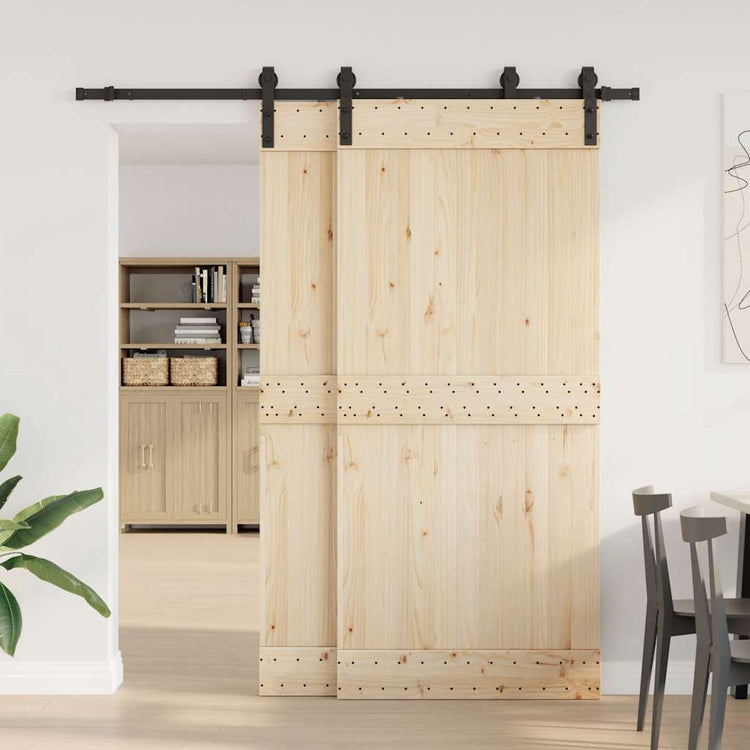 Vidaxl -Box mit Teilen für Schiebetür 200 cm Stahl schwarz