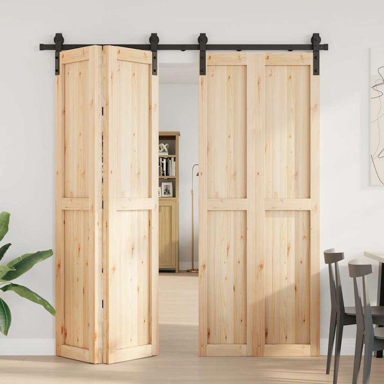 Vidaxl -Box mit Teilen für Schiebetür 200 cm Stahl schwarz