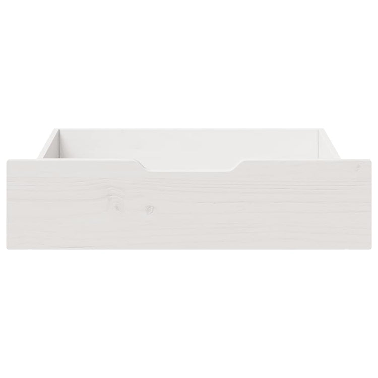 Vidaxl -Bettlades 2 PCs 75x55x16 cm Festkieferweiß weiß