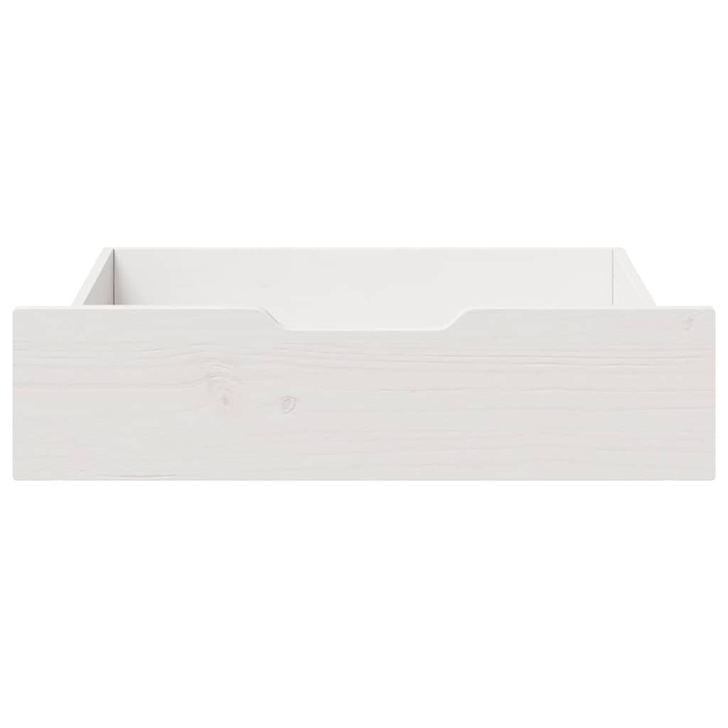 Vidaxl -Bettlades 2 PCs 65x55x16 cm Festkieferweiß weiß