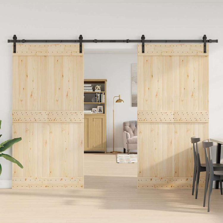 Vidaxxl Box mit Teilen für Schiebetür 305 cm Stahl schwarz
