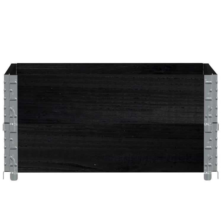 VIDAXL Palletopzetranden 2 ST 80x60 cm Festkiefer schwarz
