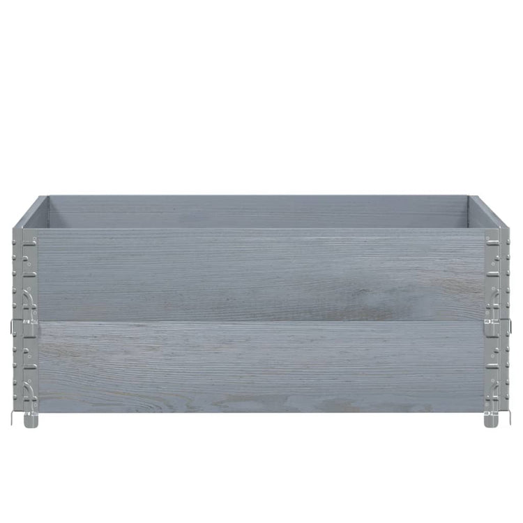 VIDAXL Palletopzetranden 2 PCs 100x100 cm Festkieferngrau grau grau