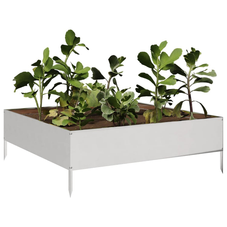 VIDAXL -Pflanzer erhoben 100 x 100 x 33,5 cm Edelstahl
